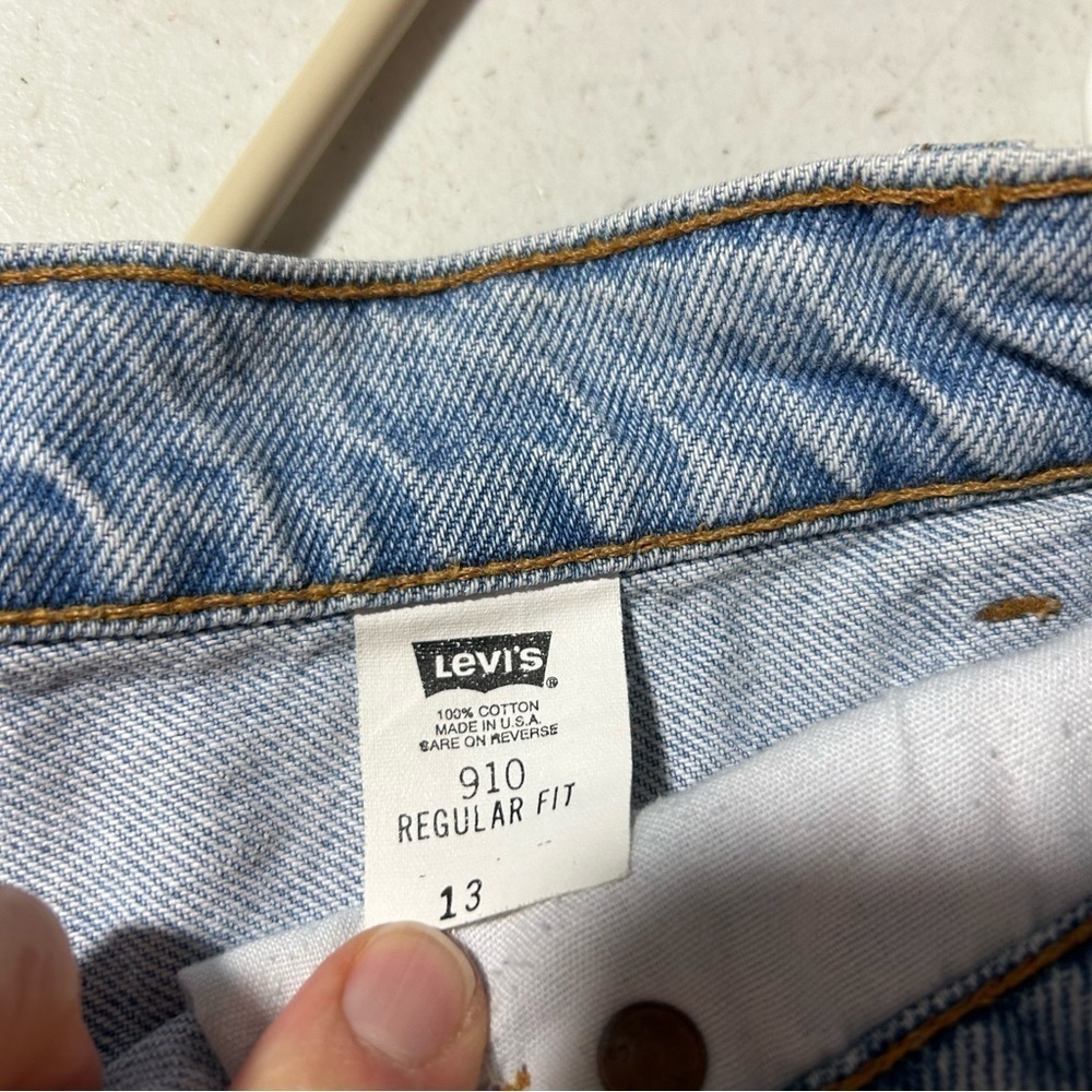 Vintage Levi's 910 Cut-Off Jean Shorts Juniors 13 Regular Fit 90s USA - Picture 5 of 6